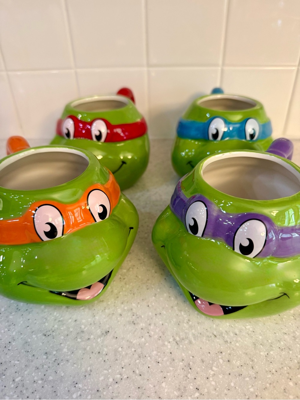 4 ninja turtle coffee cups